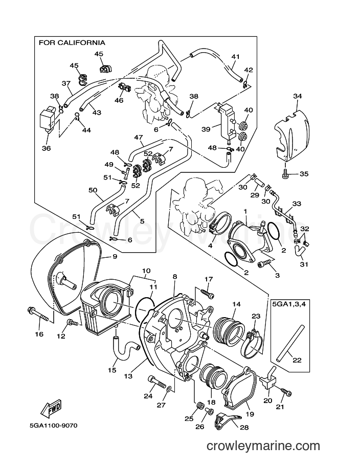Yamaha Motors XV1600AT (5GA3) [010] - INTAKE