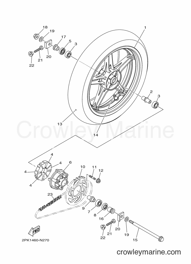 Yamaha Motors YZF-R15 (2PL2) [010] - REAR WHEEL