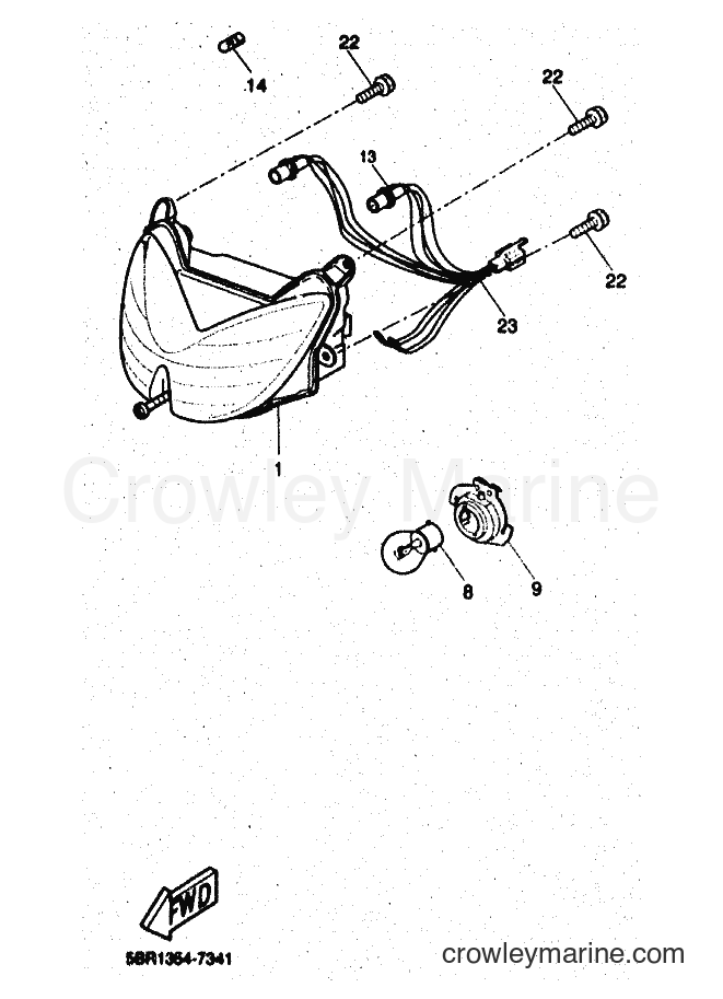 1998 Scooter YQ50 - YQ50 (5DR4) [010] - HEADLIGHT