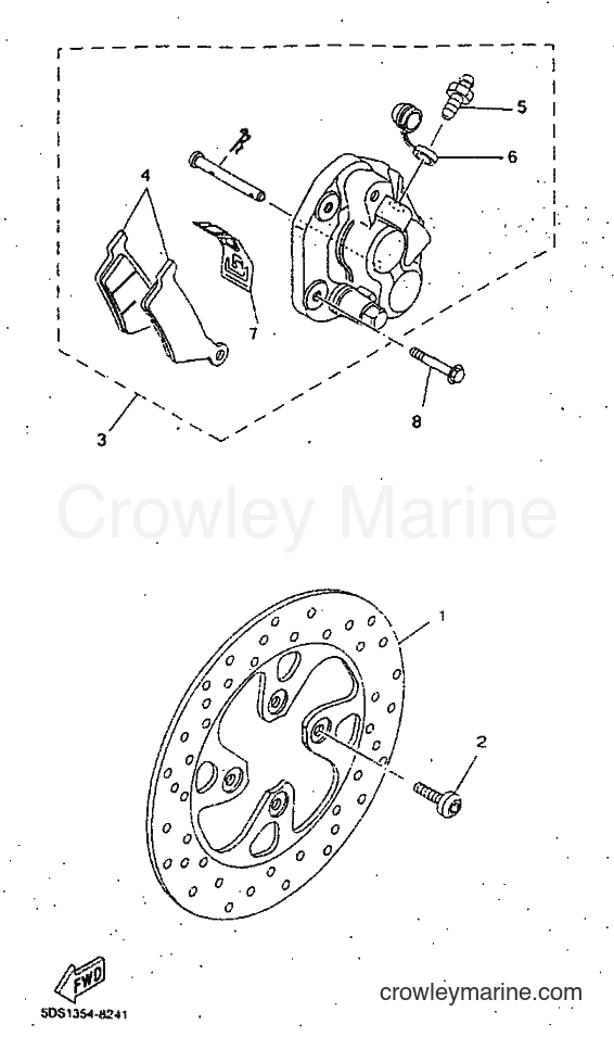 1998 Scooter YP125E - YP125E (5DS8) [010] - FRONT BRAKE CALIPER