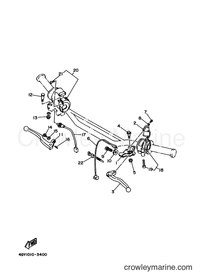 1994 Dirt Bike TT250R - TT250R (4MR1) [010] - HANDLE SWITCH & LEVER