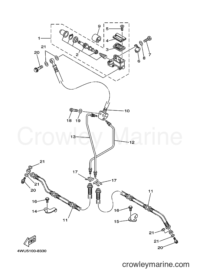 1998 ATV YFM350FWB - YFM350FWB (4WU7) [010] - FRONT MASTER CYLINDER
