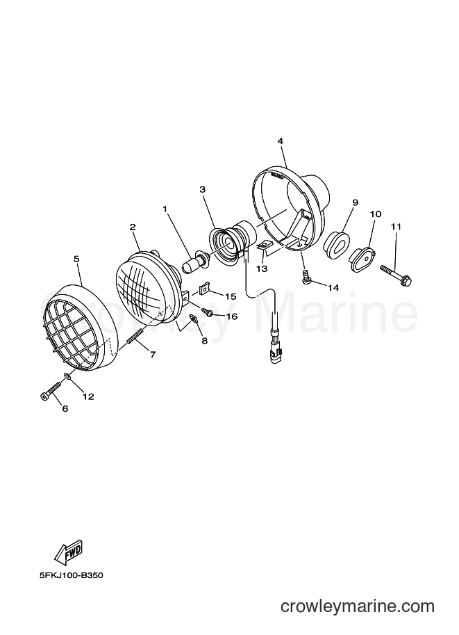 Yamaha Motors YFZ350 (5FKS) [010] - HEADLIGHT