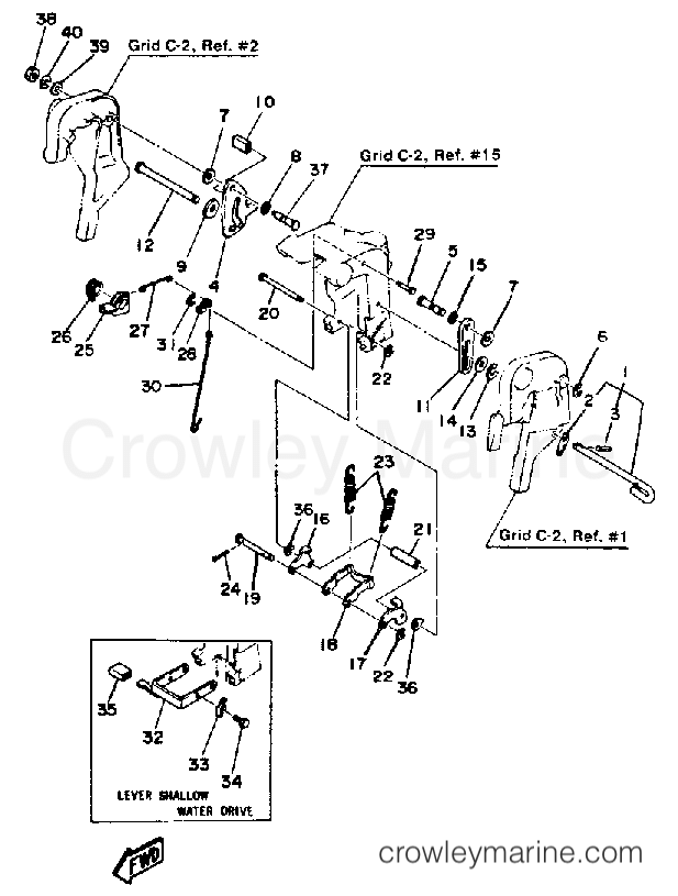 Yamaha Motors 40ELJ - BRACKET 2