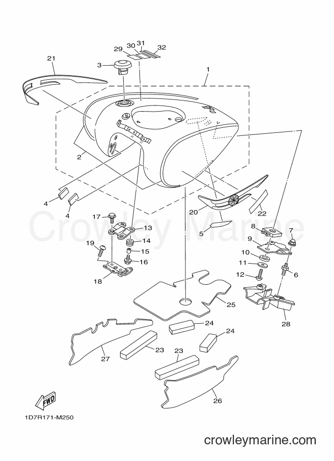 2013 Cruiser XV1900A - XV1900A (1D7R) [010] - FUEL TANK