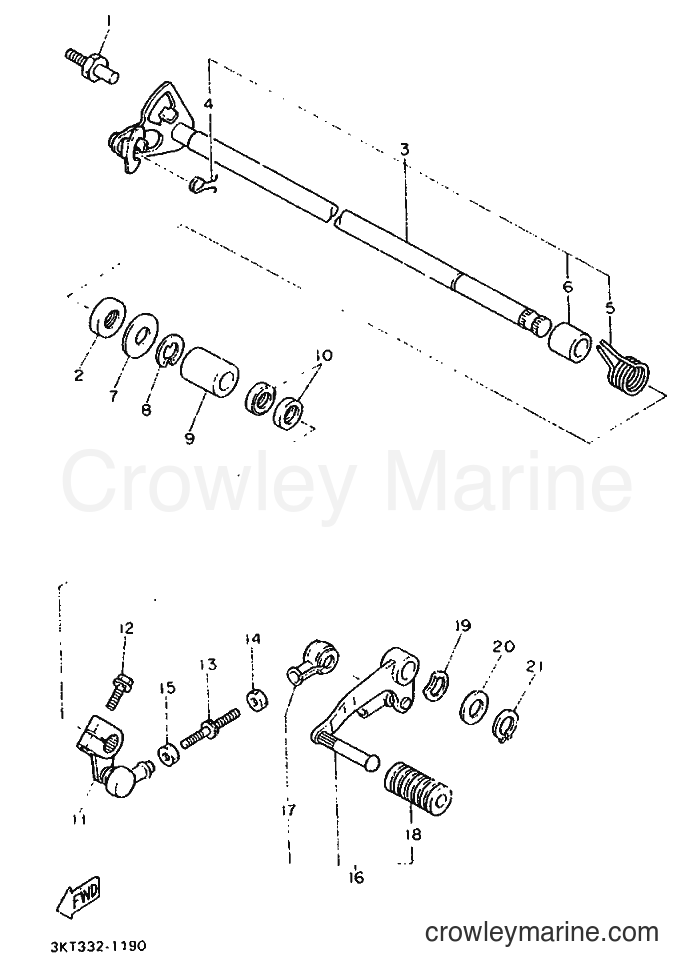 Yamaha Motors FZ750 (3KT3) [999] - SHIFT SHAFT