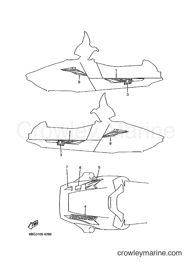 1996 Snowmobile PZ480E - PZ480E (8BG3) [020] - EMBLEM