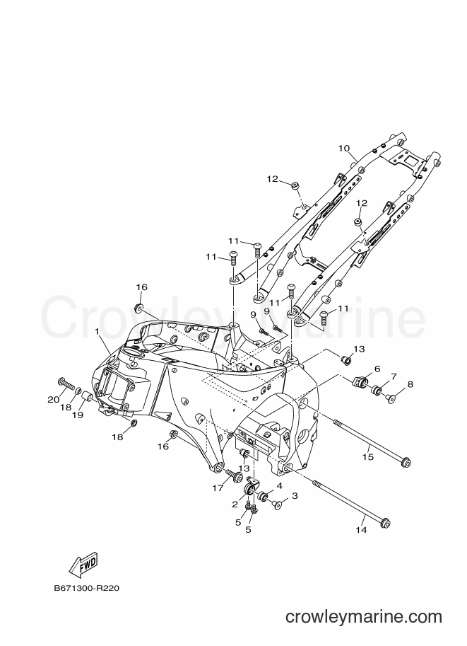 2016 Street Bike MTN1000 - MTN1000 (B671) [010] - FRAME
