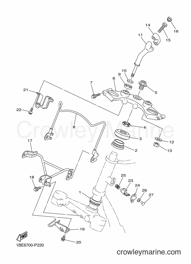 Yamaha Motors XV250 (46BR) [010] - STEERING