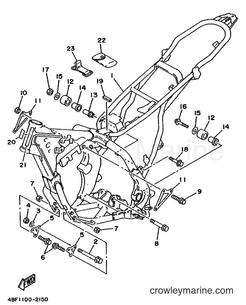 1991 Dirt Bike WR200R - WR200R (4BF1) [010] - FRAME