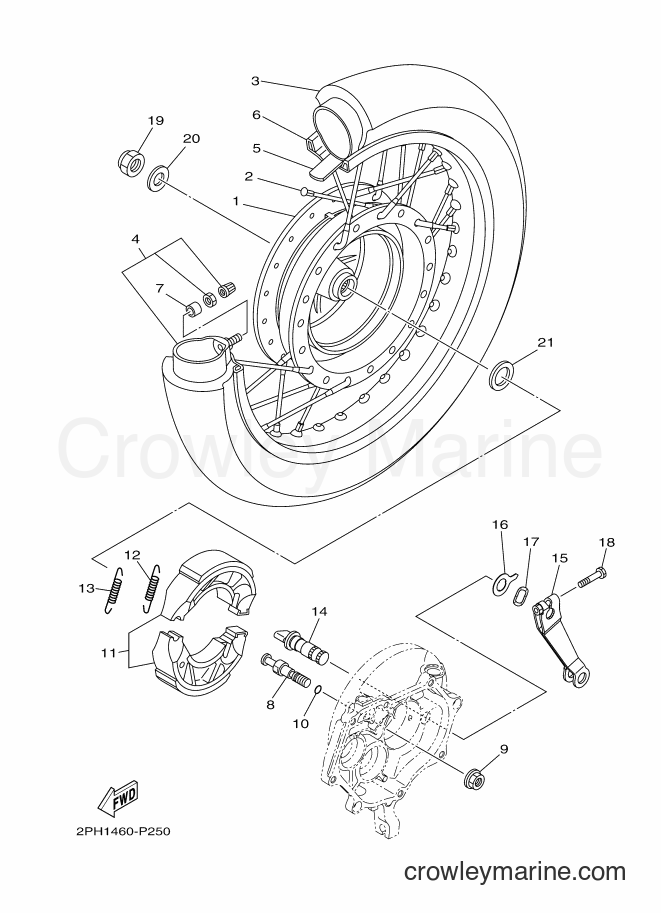 2017 Scooter LNS125 - LNS125 (2PHA) [010] - REAR WHEEL FOR SPOKE WHEEL