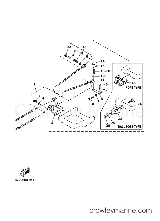 Yamaha Motors E8D (6770) [040] - REMO CON ATTACHMENT