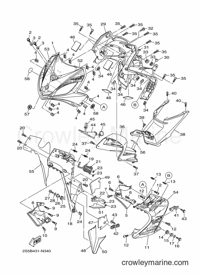 Yamaha Motors T135F (2S5C) [010] - LEG SHIELD