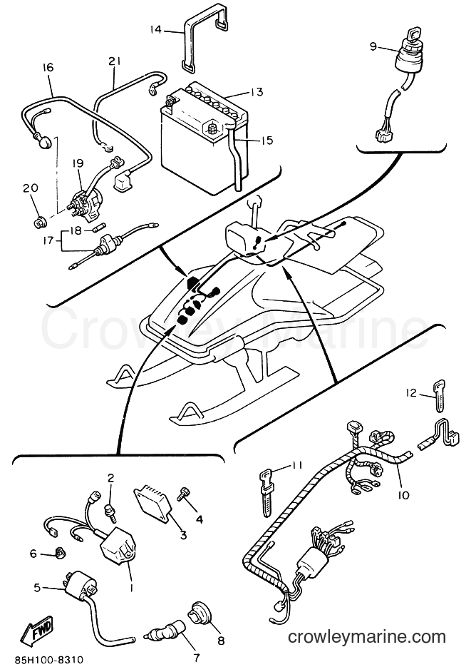 1988 Snowmobile SV80E - SV80E (85H0) [010] - ELECTRICAL 1