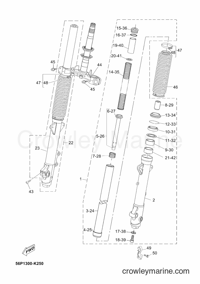 2011 Dirt Bike XT660ZA - XT660ZA (56P1) [030] - FRONT FORK