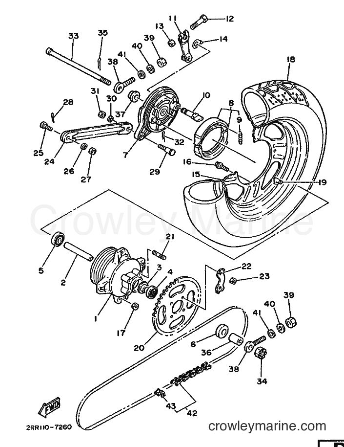 Yamaha Motors YSR50 (3FD7) [010] - REAR WHEEL
