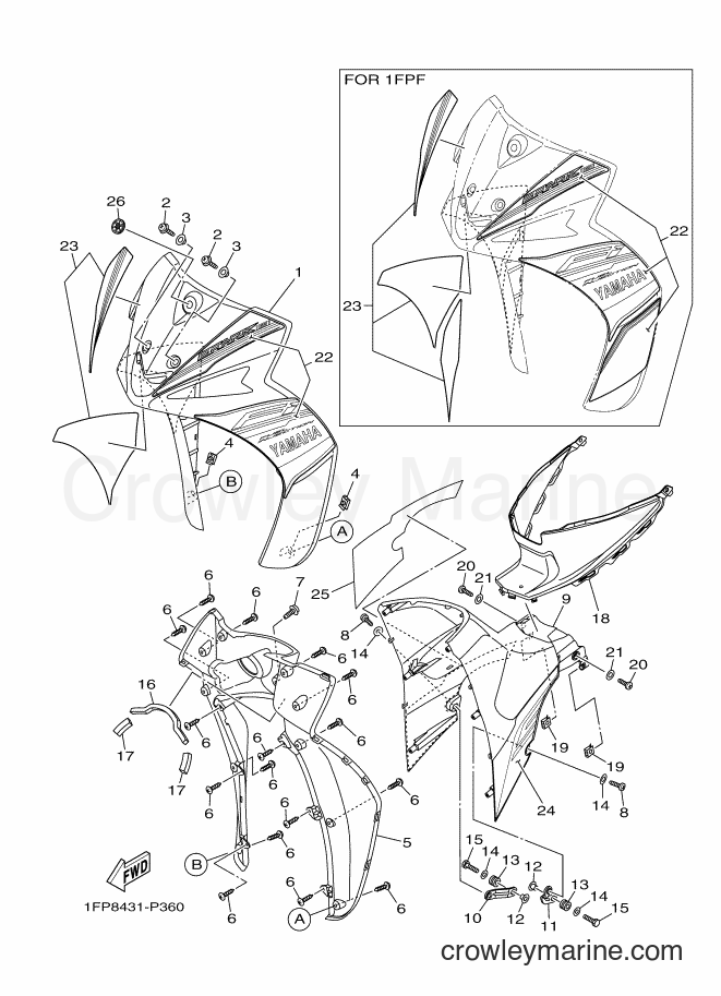 Yamaha Motors T115FLSE (1FP8) [010] - LEG SHIELD