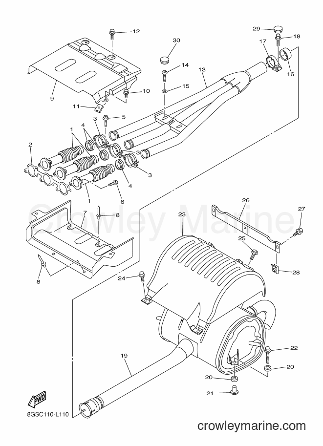 2012 Snowmobile VK10D - VK10D (8GSD) [010] - EXHAUST