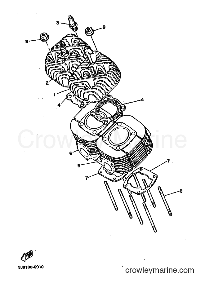 1988 Snowmobile EC340 - EC340 (84H0) [020] - CYLINDER