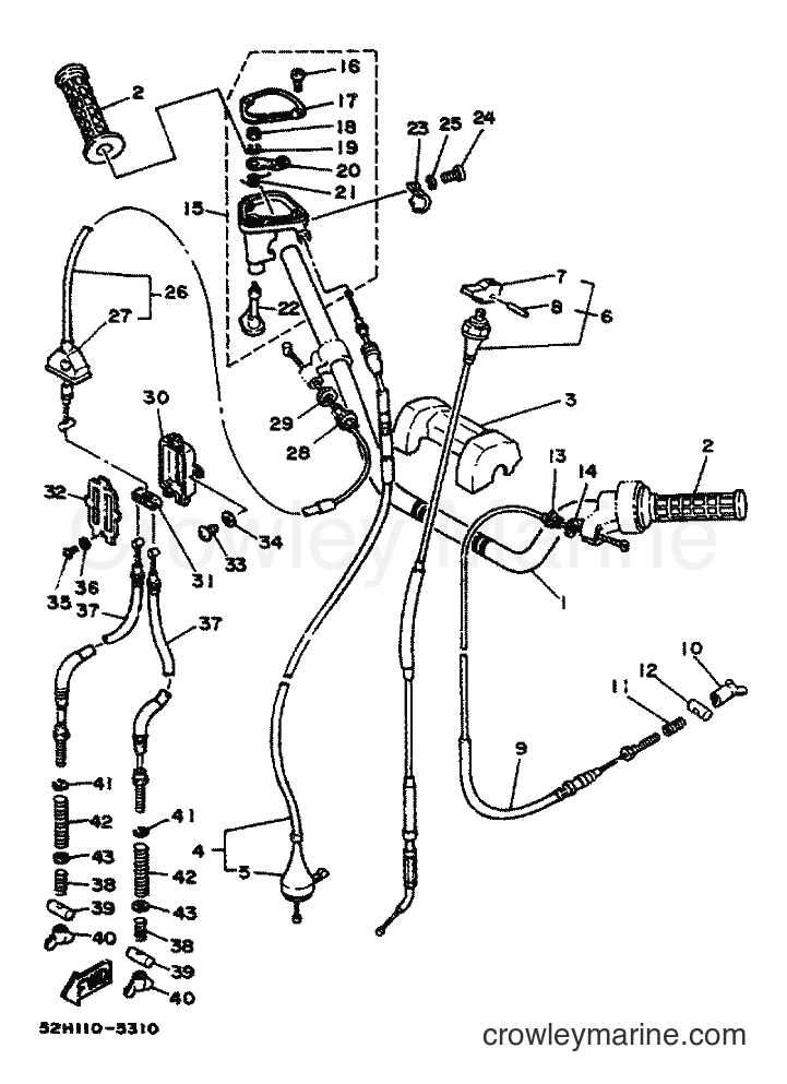 1984 ATV YFM200 - YFM200 (52H) [999] - STEERING HANDLE & CABLE