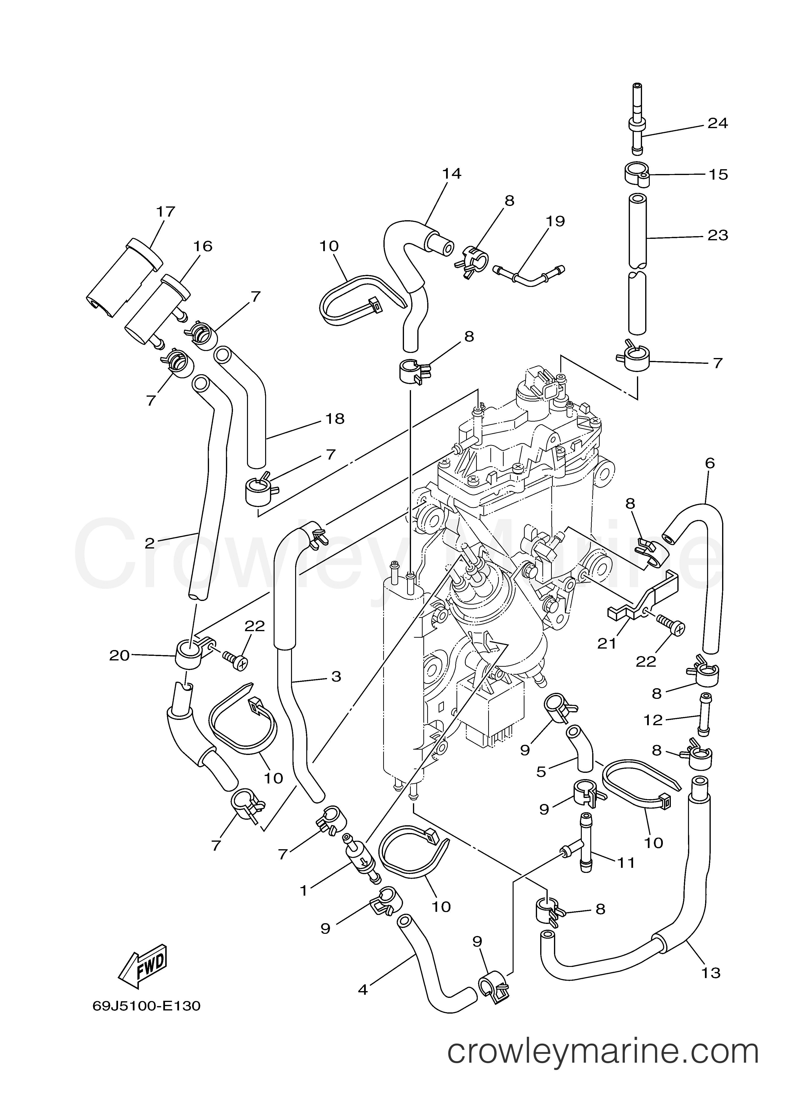 Yamaha Motors F200TXR - FUEL INJECTION PUMP 2