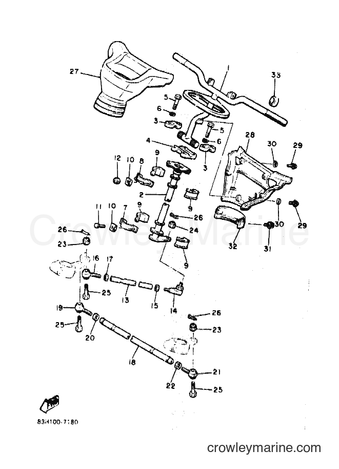 1991 Snowmobile VMX540 - VMX540 (88D1) [010] - STEERING