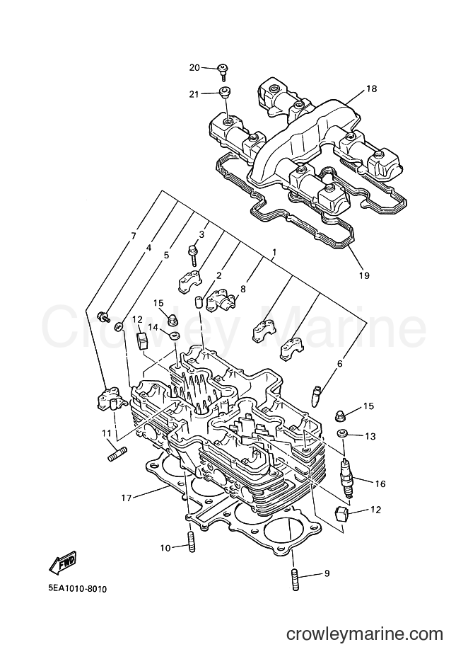 2000 Street Bike XJR1300SP - XJR1300SP (5EAE) [080] - CYLINDER HEAD