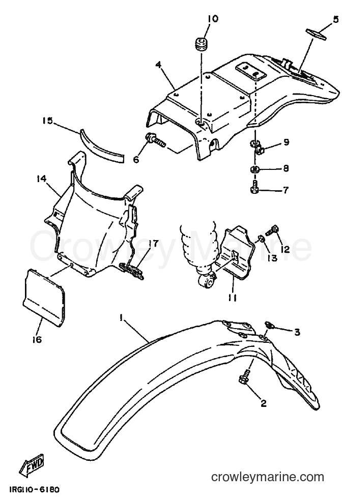 1990 Dirt Bike TT350 - TT350 (3GJ2) [010] - FENDER