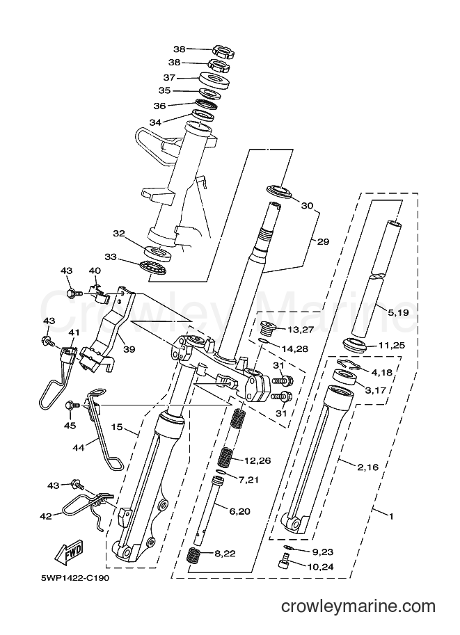 Yamaha Motors AL115 (5WPD) [010] - STEERING
