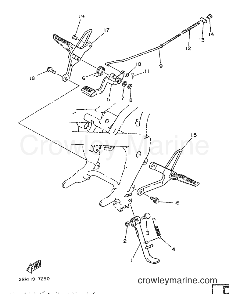 Yamaha Motors YSR80 (3VU3) [010] - STAND & FOOTREST