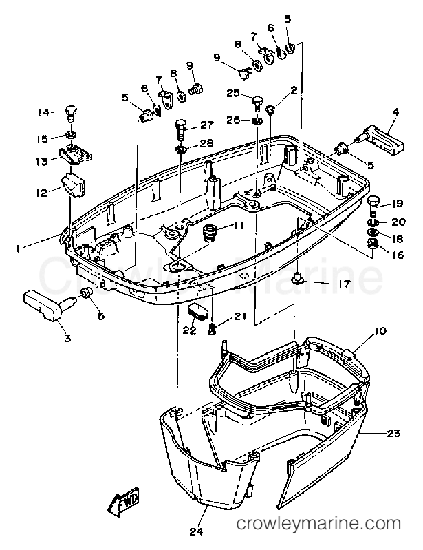Yamaha Motors CV85ELF - BOTTOM COWLING