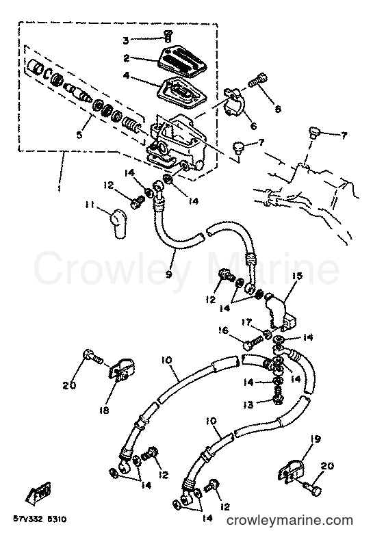 Yamaha Motors RD350LC (57V) [999] - FRONT MASTER CYLINDER