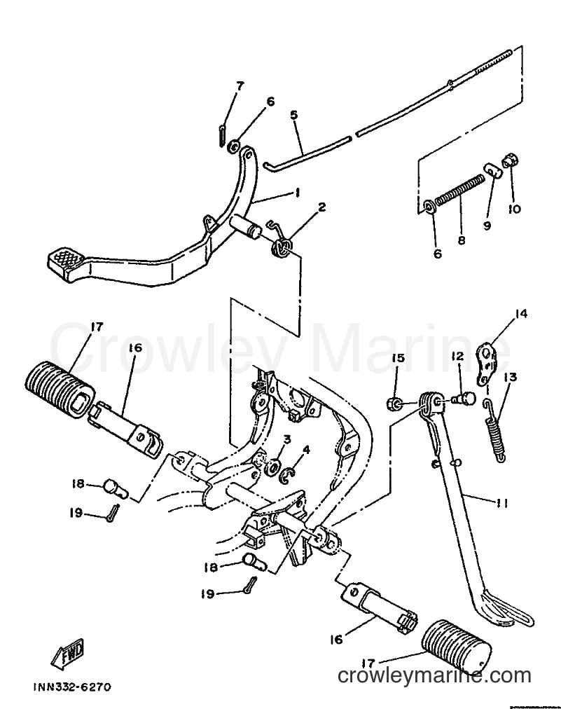 1986 Scooter DT50M - DT50M (1NN) [999] - STAND & FOOTREST