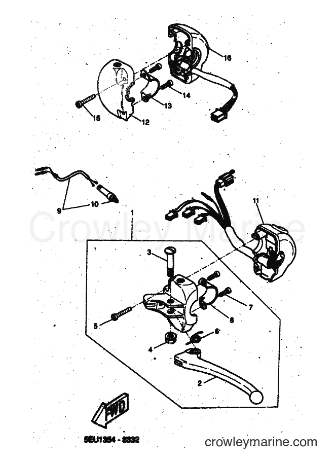 Yamaha Motors YH50 (5PF2) [020] - HANDLE SWITCH & LEVER