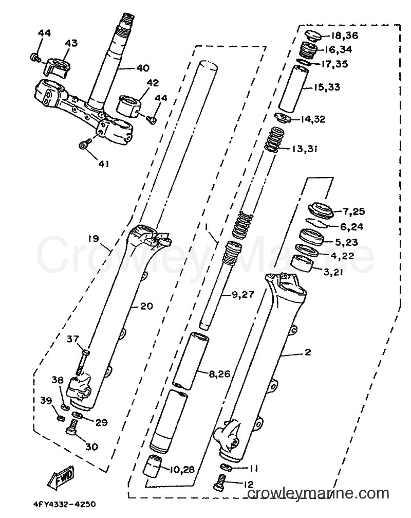 Yamaha Motors XV750 (4FY5) [999] - FRONT FORK