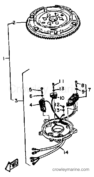 Yamaha Motors 25SN - CDI MAGNETO (25E)