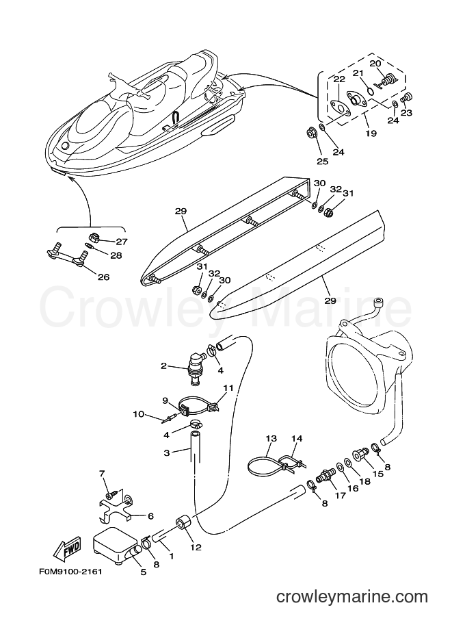 Yamaha Motors JET FOR XL700 (67E5) [01J] - HULL & DECK