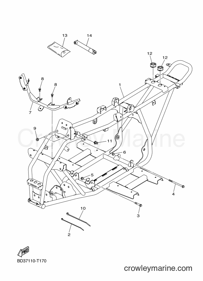 Yamaha Motors YFM90R (BD3B) [010] - FRAME