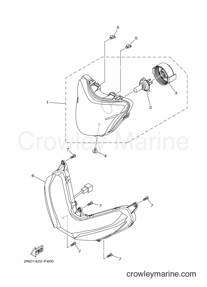 Yamaha Motors T150 (2ND7) [010] - HEADLIGHT