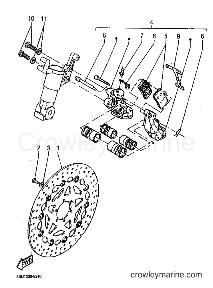 Yamaha Motors SRZ660 (4SU1) [999] - FRONT BRAKE CALIPER