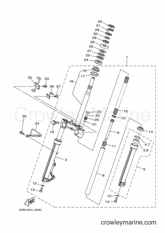 Yamaha Motors AL125 (33S5) [010] - STEERING