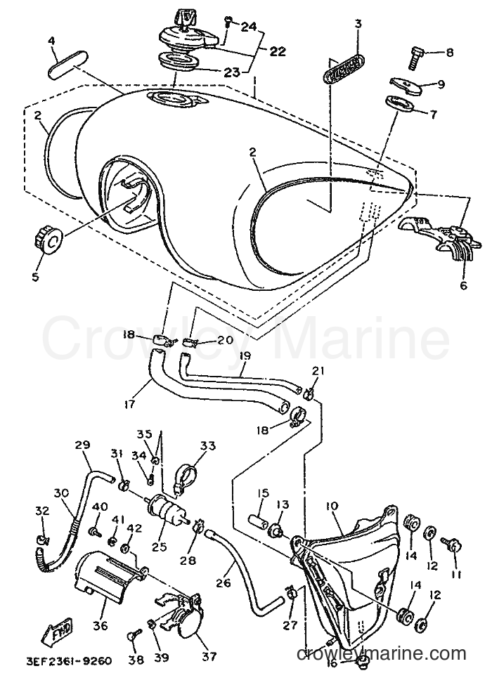 1989 Cruiser XV1100 - XV1100 (3EF2) [999] - FUEL TANK