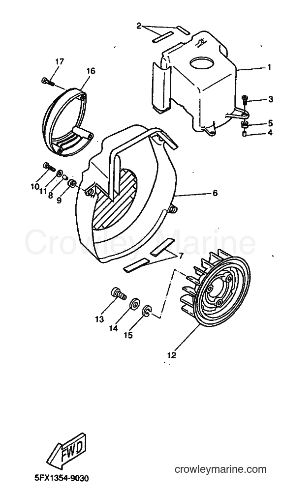 1999 Scooter CW50RS - CW50RS (5FX5) [010] - AIR SHROUD & FAN