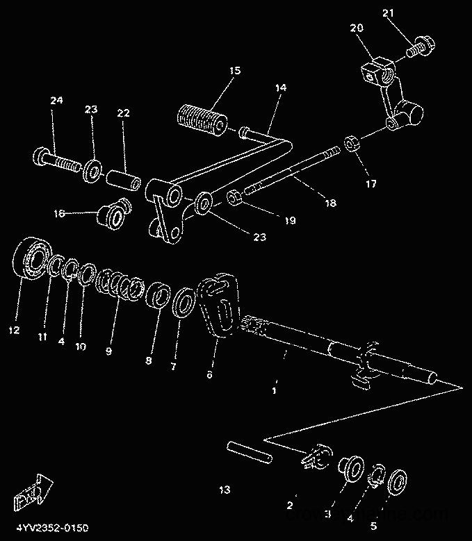 2000 Scooter TZR50 - TZR50 (4YV2) [000] - SHIFT SHAFT