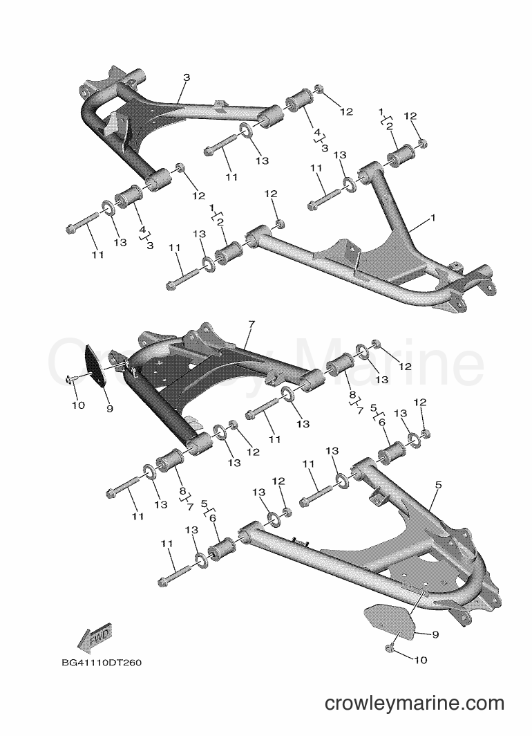 2018 ATV YXF850ES - YXF850ES (BG4B) [010] - REAR ARM