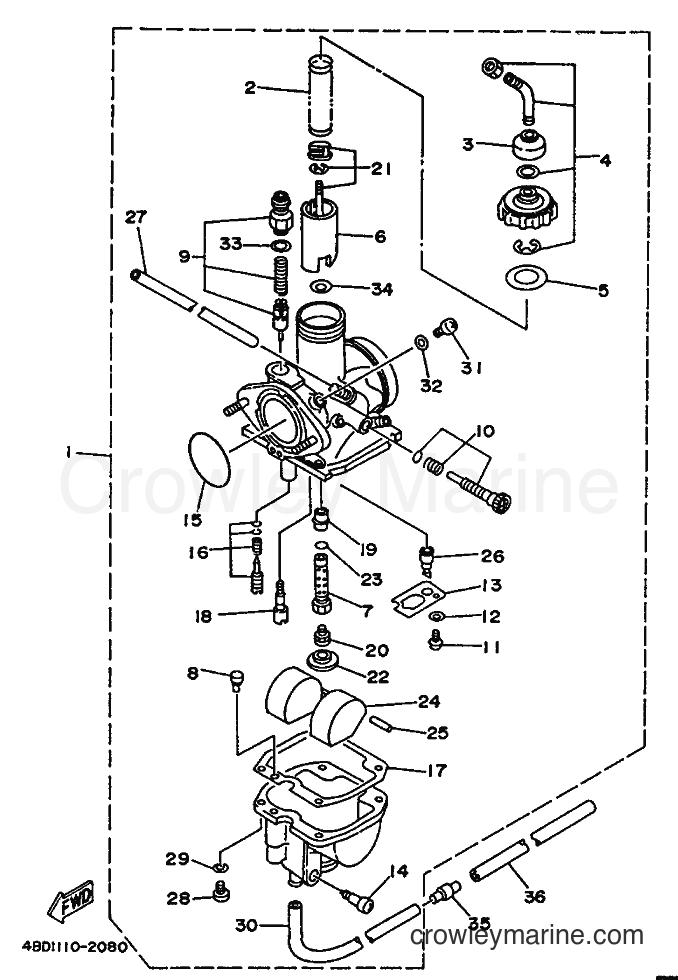 Yamaha Motors YFB250 (4BD2) [010] - CARBURETOR