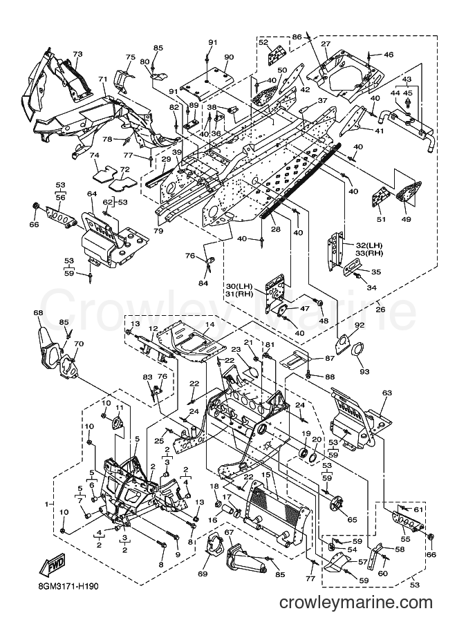 2009 Snowmobile RS10R - RS10R (8GM3) [020] - FRAME
