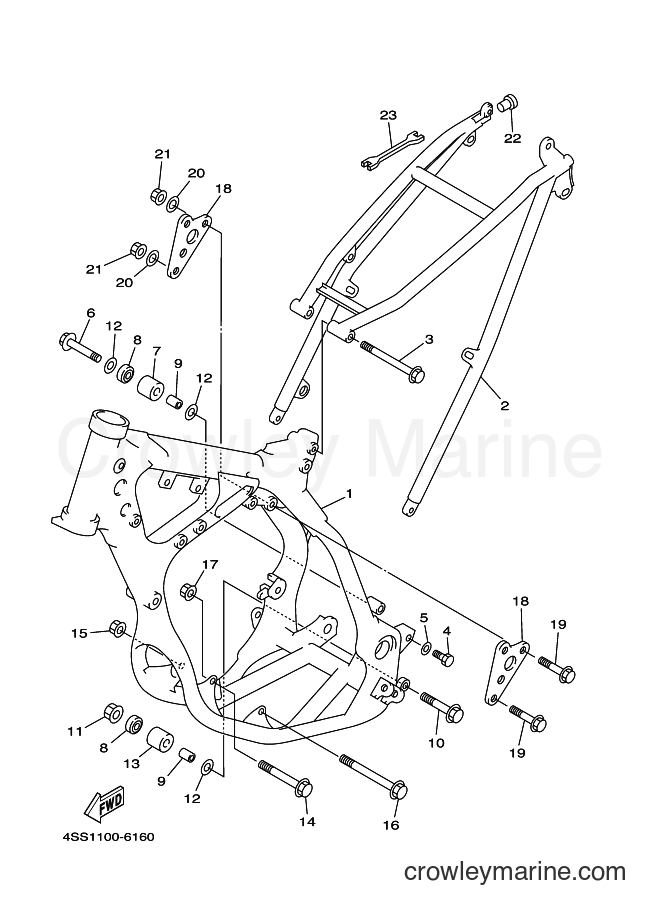 1996 Dirt Bike YZ125 - YZ125 (4SS2) [020] - FRAME