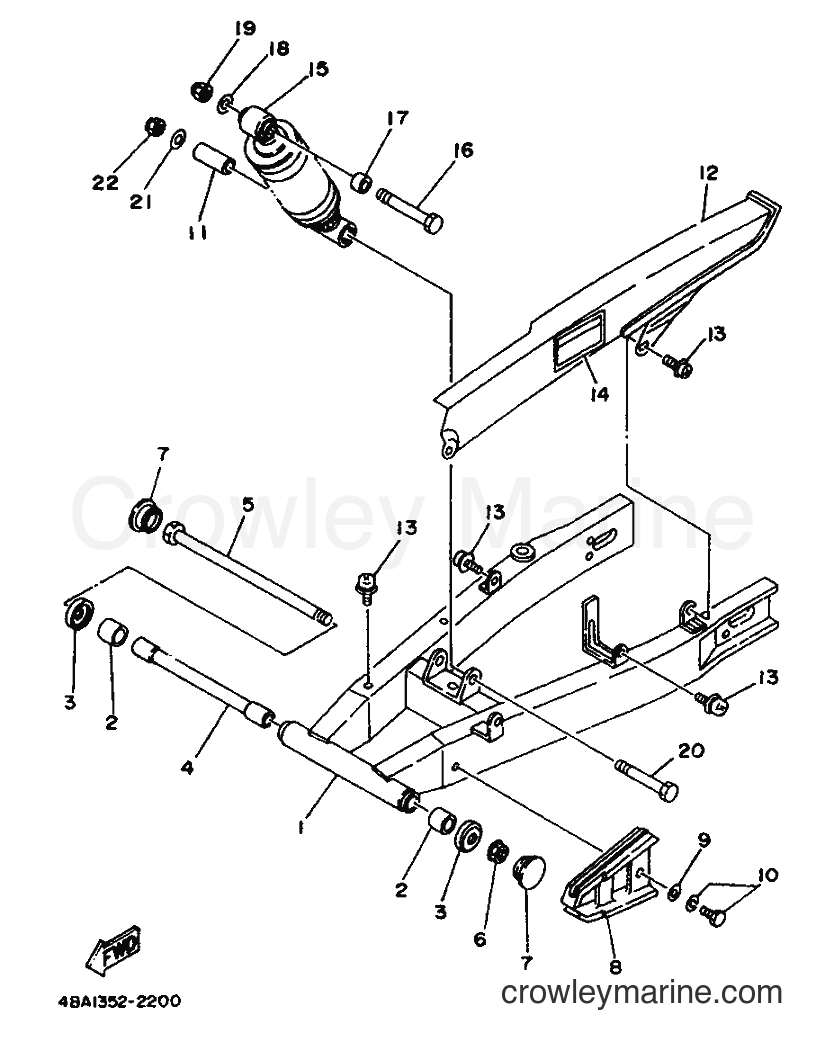 1992 Scooter TZR80RR - TZR80RR (4BA1) [999] - REAR ARM