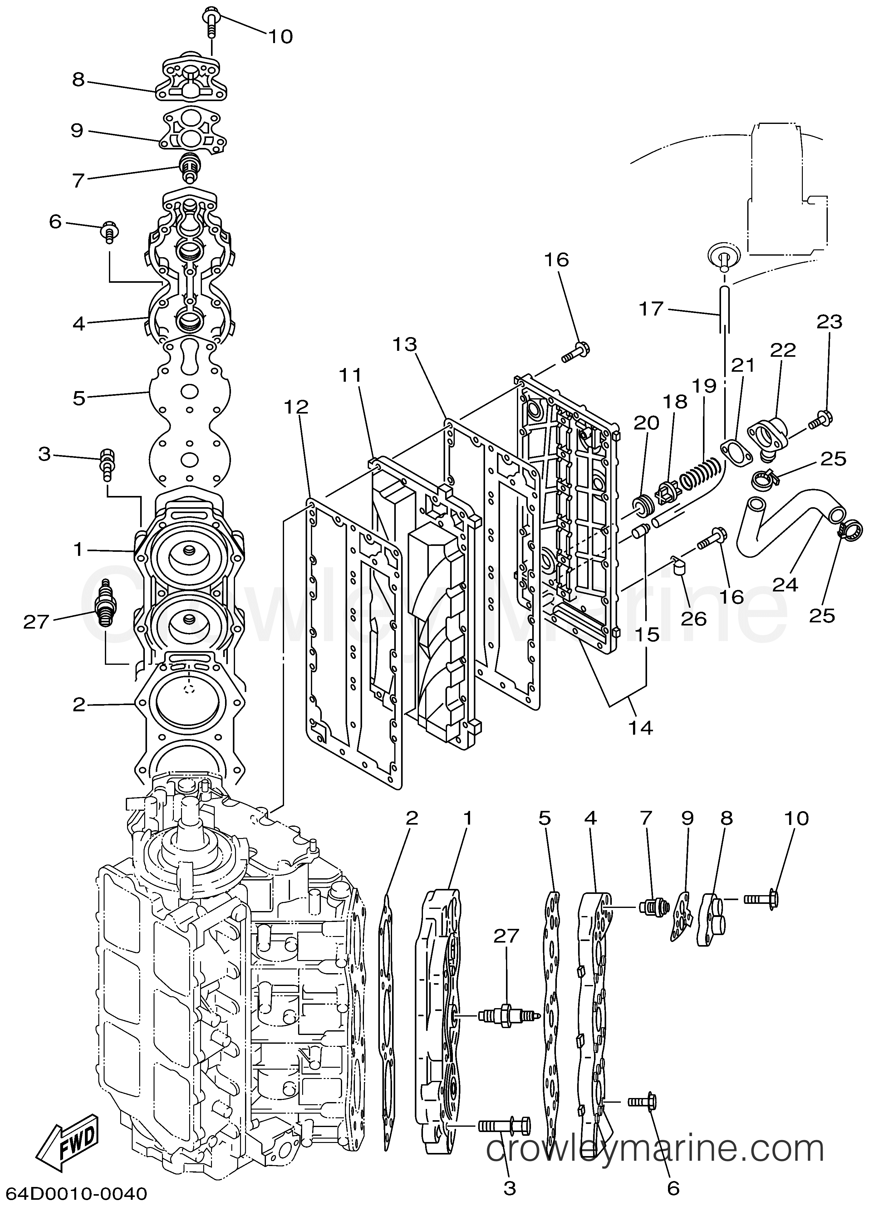 Yamaha Motors 150TXRA - CYLINDER CRANKCASE 2